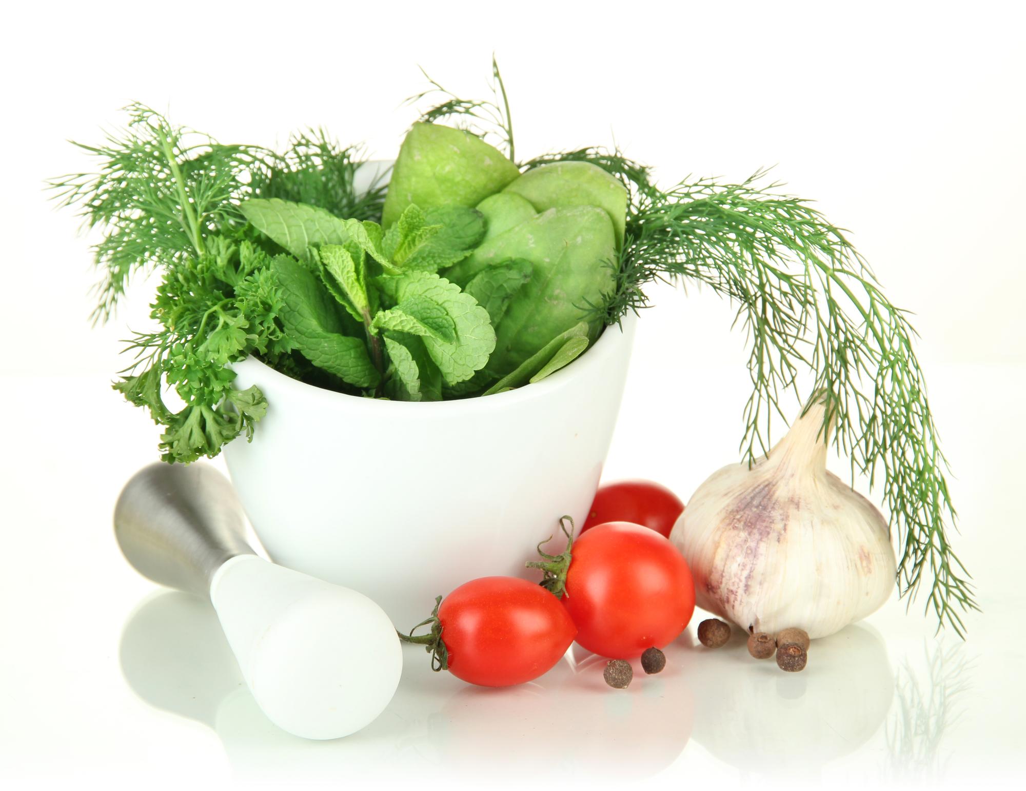 Fresh ingredients on counter